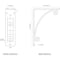 Ekena Millwork Legacy Wrought Iron Bracket, (Triple center brace), Powder Coated Black 2"W x 5 1/2"D x 8"H BKTM02X05X08TLE - alternate 4